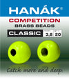 Hanak Competition Brass Beads CLASSIC FLUO Chartreuse