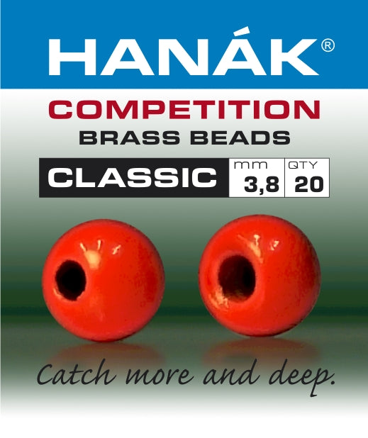 Hanak Competition Brass Beads CLASSIC FLUO Red