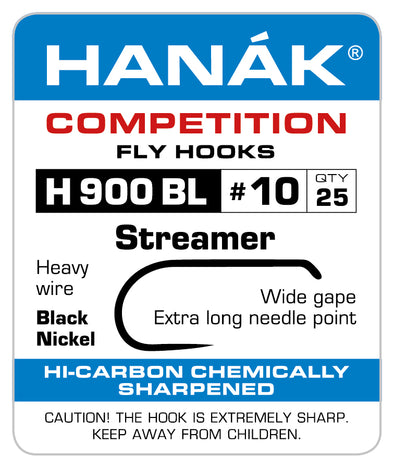 Barbless Hooks HANAK Competition H 900 BL Streamer