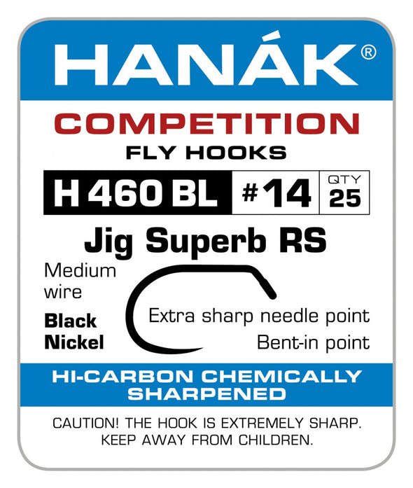 NEW Barbless Hooks HANAK Competition H 460 BL Jig Superb RS