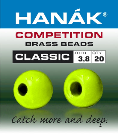 Hanak Competition Brass Beads CLASSIC FLUO Chartreuse
