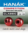 Hanak Competition Brass Beads CLASSIC METALLIC Red