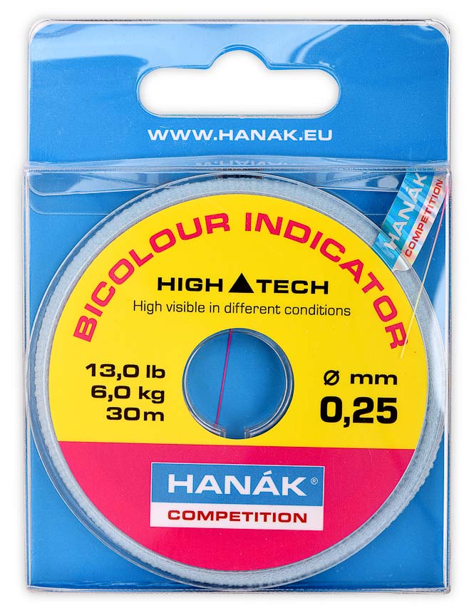 New HANAK Competition Bicolour Indicator Line 30m – Smart Angling