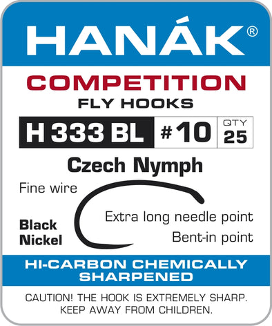 Barbless Hooks HANAK Competition H 333 BL Czech Nymph