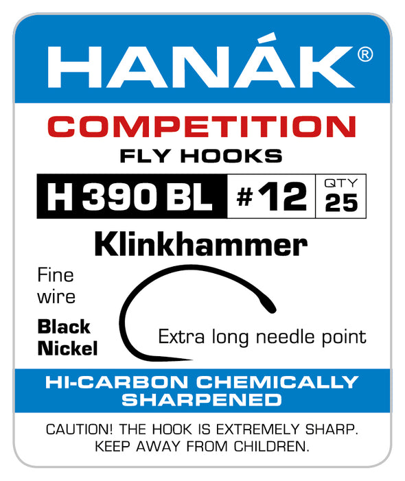 Barbless Hooks HANAK Competition H 390 BL Klinkhammer