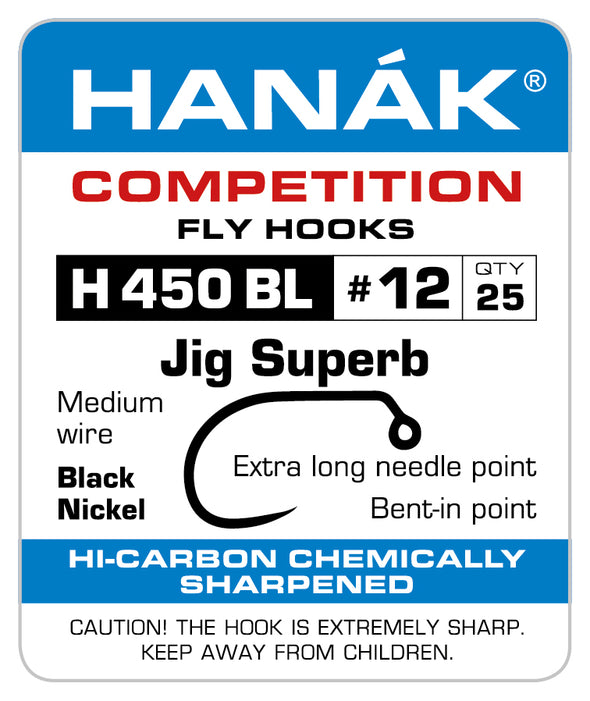 Barbless Hooks HANAK Competition H 450 BL Jig Superb