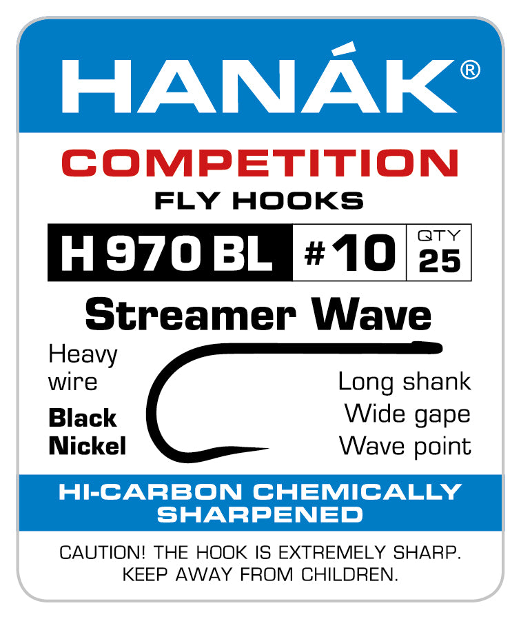 Barbless Hooks HANAK Competition H 970 BL Streamer Wave – Smart Angling
