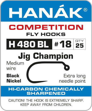 BARBLESS HOOKS HANAK COMPETITION H 480 BL Jig Champion