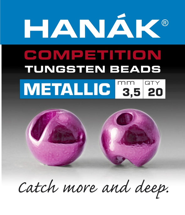 Hanak Competition Tungsten Beads METALLIC Dark Pink
