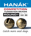Hanak Competition Tungsten Beads ROUND + Bronze