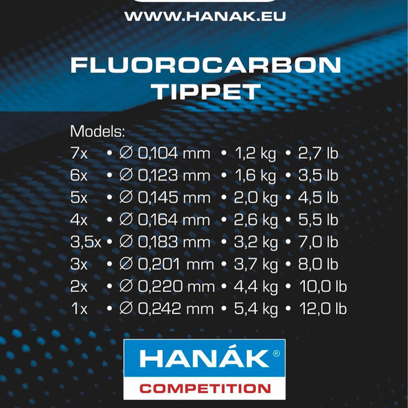 NEW HANAK Competition Fluorocarbon Tippet 150m